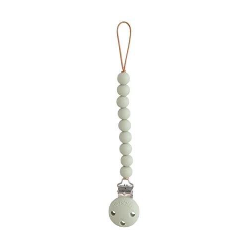 mushie 100% Silicone Baby Pacifier Clip BPA Free | Hera (Sage)
