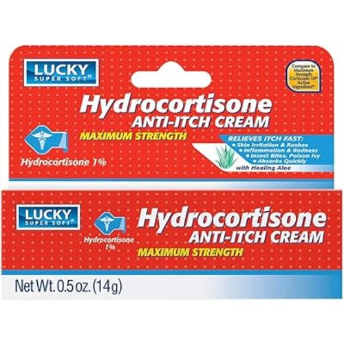 Lucky Super Soft Hydrocortisone, Anti-Itch Creme, 0.5 Ounce