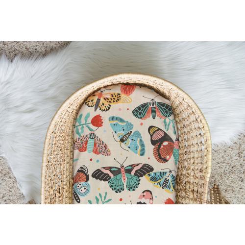 Flutter | 100% Organic Cotton Muslin Baby Bedding | Swaddle | Crib Sheet | Moses Basket Sheet | Changing Pad Cover | Mini Crib Sheet
