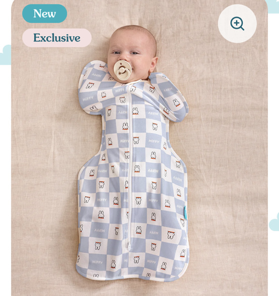 Swaddle Up™ 1.0 TOG Cotton Blue Miffy Checker