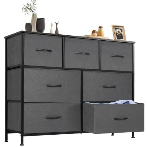 FurnishFlex Dresser for Bedroom, Storage Drawers, TV Stand Fabric Storage Tower with 7 Drawers, Chest of Drawers with Fabric Bins - TikTok Shop