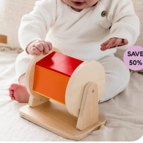 Montessori Spinning Drum - A Toy Your Baby Needs!