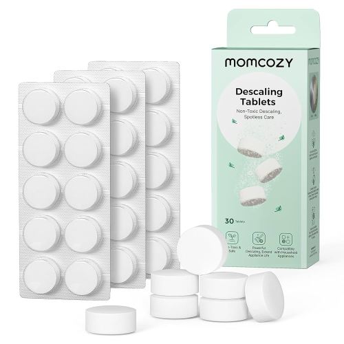 Momcozy Offical Descaling Tablets, Compatible KleanPal Pro Baby Bottle Washer, Descaler for Milk & Limescale Removal, 30 Count