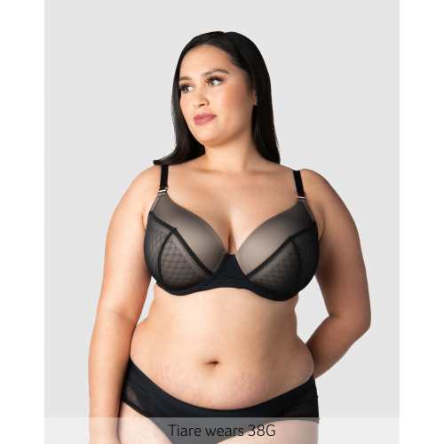 Lunar Plunge T-Shirt Nursing Bra - Black