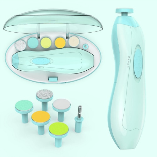 Lupantte Baby Nail Clippers with Light, Electric Baby Nail Trimmer, Safe Baby Nail File for Newborn, Green