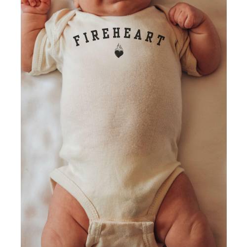 Fireheart Baby Bodysuit, Licensed SJM Merch Aelin Galathynius Throne of Glass Baby Clothes Sarah J Maas Bookish Baby Gift Kingdom of Ash