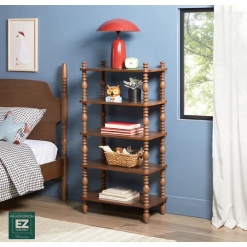 Walker Edison Vivienne Solid Wood Spindle Short Bookshelf | Wayfair