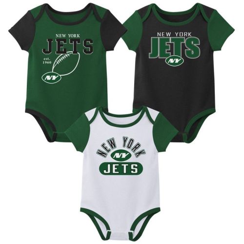 NFL New York Jets Boys' White 3pk Bodysuit