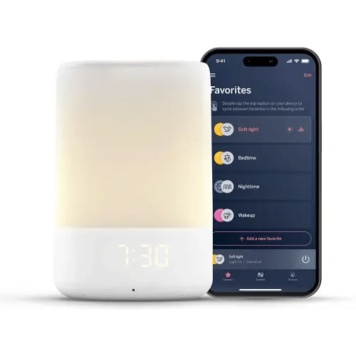 Nanit Sound and Light Smart Baby Night Light and Sound Machine | Audio Monitor | Cry Detection Alert Feature | OK to Wake Alarm Clock for Kids | Temp & Humidity Tracking | Rechargeable Battery | WiFi