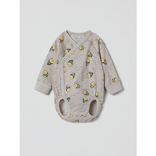 BUSY BUMBLE GOTS WRAP BODYSUIT (1-6MOS)-31983