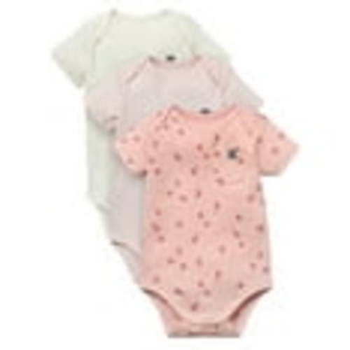 Modern Moments by Gerber Baby Neutral Organic 3-Pack Short Sleeve Bodysuits, 0/3 Months - 24 Months