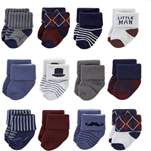 Hudson Baby baby-girls Cotton Rich Newborn and Terry Socks