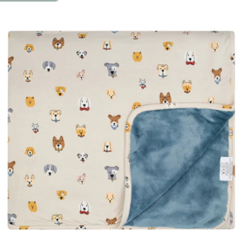 Dogs Cream Toddler Blanket