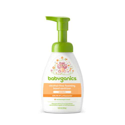 alcohol-free foaming hand sanitizer, mandarin