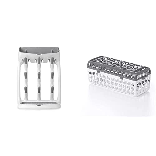 OXO Tot Space Saving Drying Rack + Dishwasher Basket for Kitchen