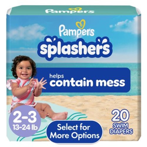 Pampers Splashers Swim Diapers Size 2-3, 20 Count (Select for More Options)