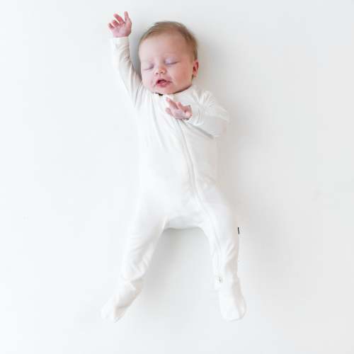 Zippered Footie in Cloud | Baby Footie Pajamas | Kyte Baby