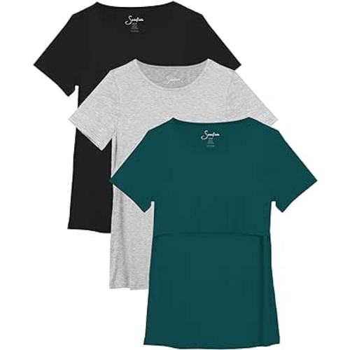 Sosolism 3 Pack Maternity Nursing Tops for Breastfeeding at Amazon Women’s Clothing store