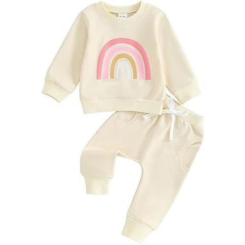 Thorn Tree Newborn Baby Girls Clothes Cotton Suit Cute Baby Kid Infant Toddler Play Wear Rainbow Outfits