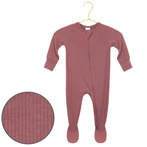 Marjorie Ribbed Zipper Footies – Lou Lou & Company