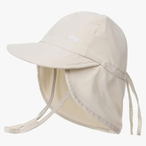 Amazon.com: FURTALK Baby Sun Hat with Neck Flap UPF 50+ Adjustable Baby Boys Girls Summer Beach Hat for Traveling Swim Hat Beige: Clothing, Shoes & Jewelry