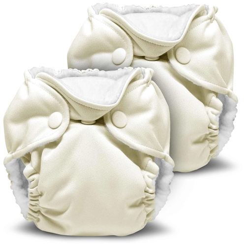 Kanga Care Lil Joey Newborn All in One AIO Cloth Diaper (2pk) Almond 4-12lbs