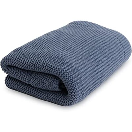 Natemia Knitted Baby Receiving Blanket, Ultra Soft Organic Cotton 30”x 40” Stroller and Nap Time Toddler Blanket