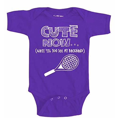 Cute Now... Wait 'Til You See My Backhand - Infant/Baby Tennis Bodysuit Cotton Clothing