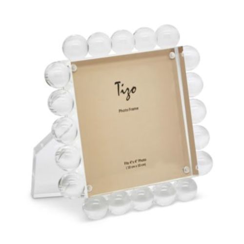 Lucite Small Square Frame with Bubbles