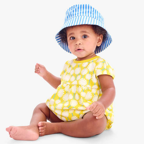 Baby bubble shortie in dandelions | Primary.com