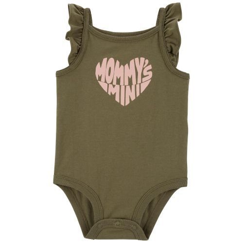 Baby Mommy's Mini Tank Bodysuit - Olive