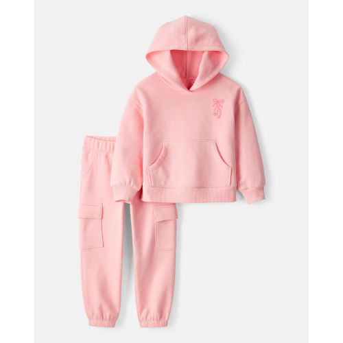 Toddler Girl 2-Piece DayDream Fleece Ballet Long-Sleeve Hoodie & Pant Set - Pink - Carter's | Carter's