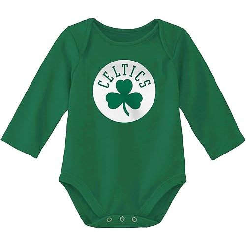 Outerstuff NBA Newborn & Infants 0-24 Months Official Primary Logo Long Sleeve Bodysuit Creeper Romper