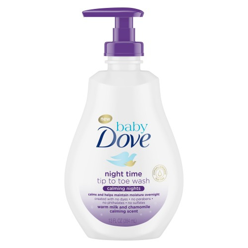 Baby Dove Sensitive Calming Moisture Liquid Body Wash, Hypoallergenic, Chamomile Scent, 13 oz