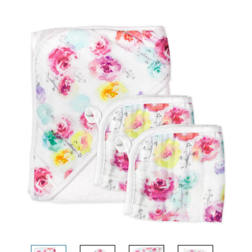 3-Piece Organic Cotton Hooded Towel Set, Tossed Skulls | Honest Baby Clothing