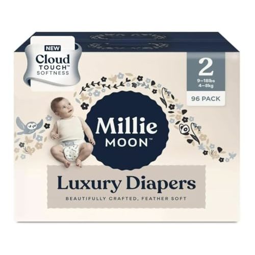 Millie Moon Luxury Diapers - (Size - 2 and Count - 96)