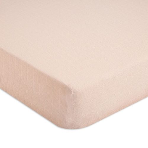 Crane Baby Cotton Muslin Fitted Crib Sheet - Desert Rose