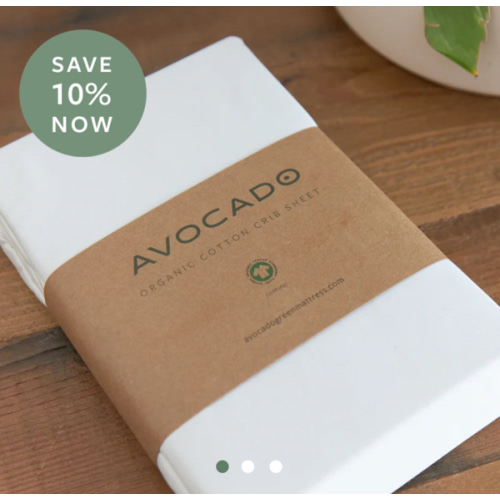 Organic Cotton Crib Sheets | Gentle & Safe | Avocado Green Mattress