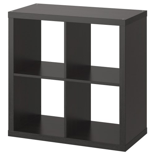 KALLAX Shelf unit - black-brown 77x77 cm (30 1/8x30 1/8 ")