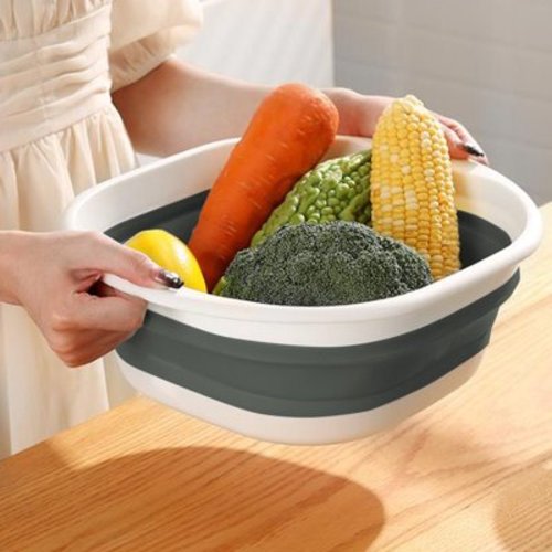 Collapsible Wash Basin, Portable Baby Bottle Washing Basin, Suitable for Camping Travel Facial Foot Washing, Baby Care/Outdoor Adventure/Home(Blue)