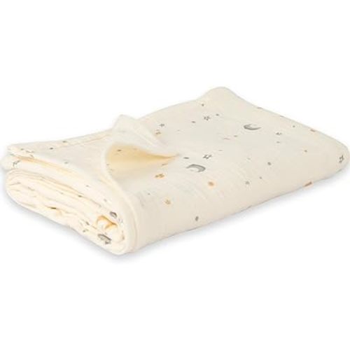 Muslin Swaddle Blankets for Newborn, Baby Blankets for Boys Girls, Large 39 X 39 Inches Breathable Soft Blanket, Essentials Infant Shower Items, Toddler Gift (Stars)