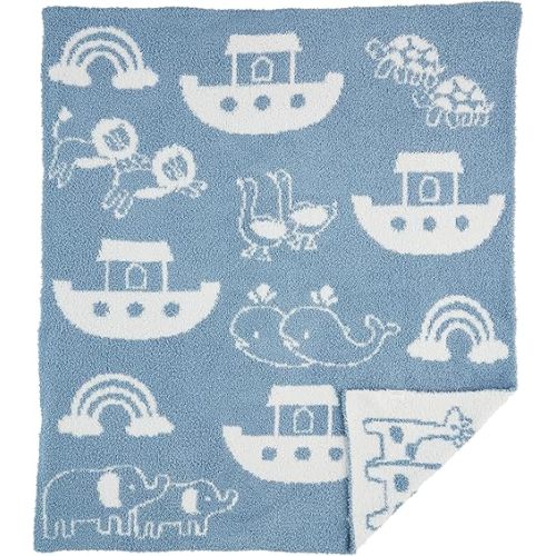 Mud Pie Kids Noahs Ark Chenille Blanket; 34" x 28"