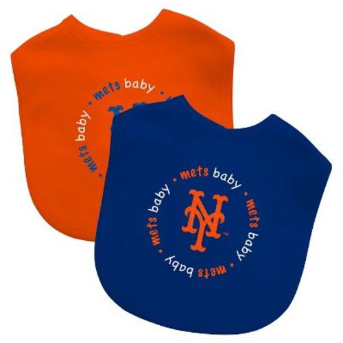 Babyfanatic Officially Licensed Unisex Baby Bibs 2 Pack - Mlb New York Mets