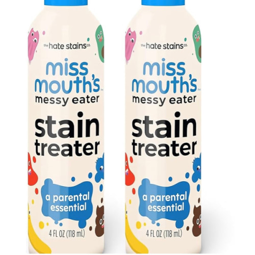 Miss Mouth's Messy Eater Stain Treater Spray - 4oz 2 Pack Stain Remover - Newborn & Baby Essentials - No Dry Cleaning Food, Grease, Coffee Off Laundry, Underwear, Fabric