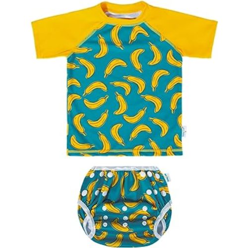 babygoal Baby Swimsuits with Reusable Swim Diaper 2 Piece Bathing Suit UPF 50 Sun Protection for Infant Toddler Boy Girl