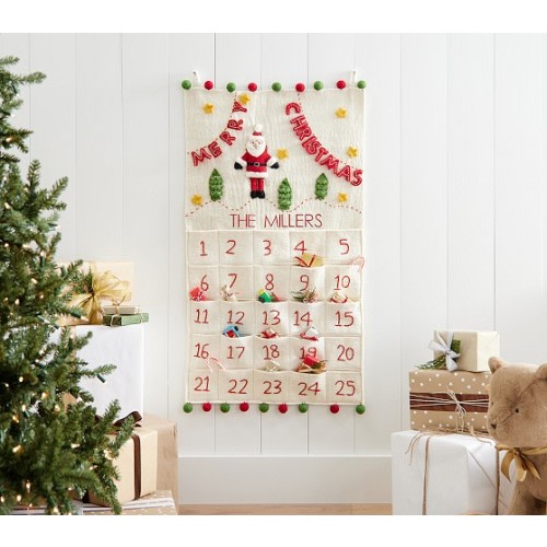 Classic Santa Felt Christmas Advent Calendar | Pottery Barn Kids