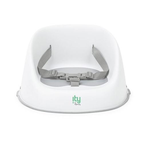 Ingenuity: ity by Ingenuity Simplicity Seat Easy-Clean Baby Booster Feeding Chair, 3-Point Harness, Washable Removable Straps - Grey