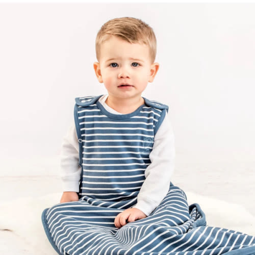 4 Season® Ultimate Baby Sleep Bag, Merino Wool & Organic Cotton, Navy Blue