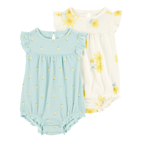 Baby 2-Pack Floral Rompers - Carter's | Carter's