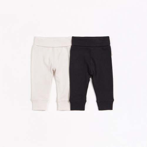 Ensemble de pantalons noir et crème (2 pcs)